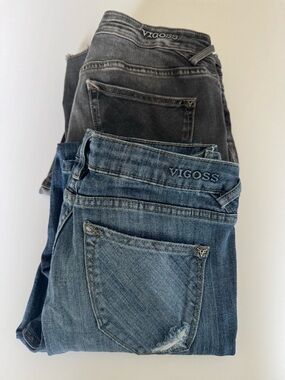 Vigoss Two-Pair Jeans in Blue and Charcoal Wash